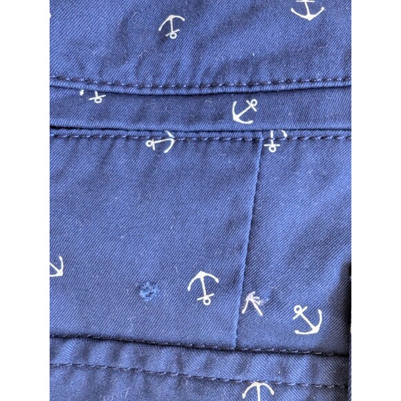 Talbots Relaxed Chino Pants Womens 4P Blue Anchor Printed Pocket Cotton Blend - Picture 8 of 8